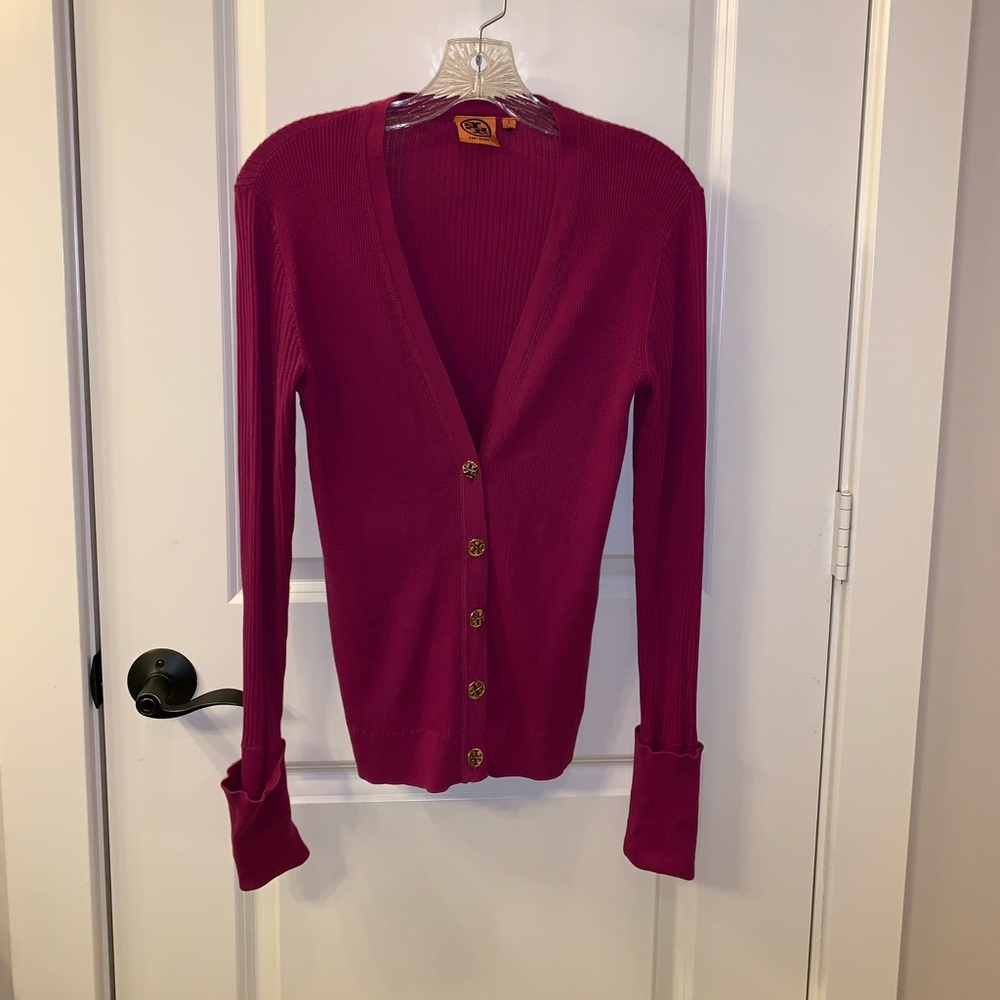 Tory Burch Sweater. Size Small. Rolled sleeves.